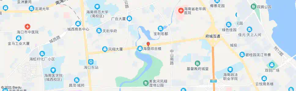 海口金马山庄_公交站地图_海口公交_妙搜公交查询2025