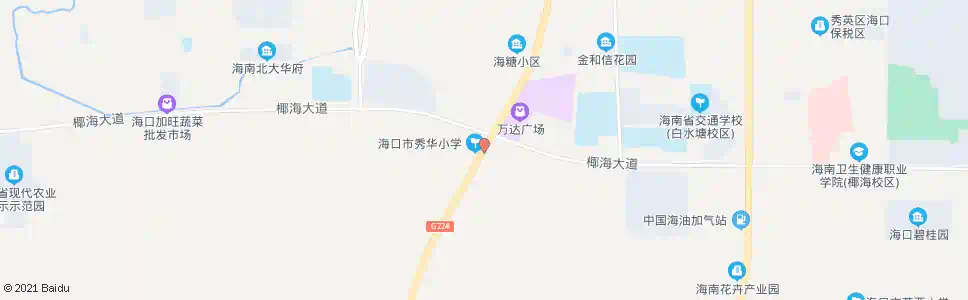海口秀华小学北门_公交站地图_海口公交_妙搜公交查询2025
