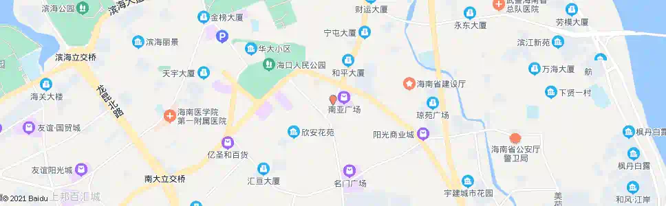 海口家乐福南亚店(龙舌坡)_公交站地图_海口公交_妙搜公交查询2025
