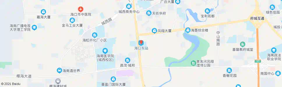 海口新村东门_公交站地图_海口公交_妙搜公交查询2025