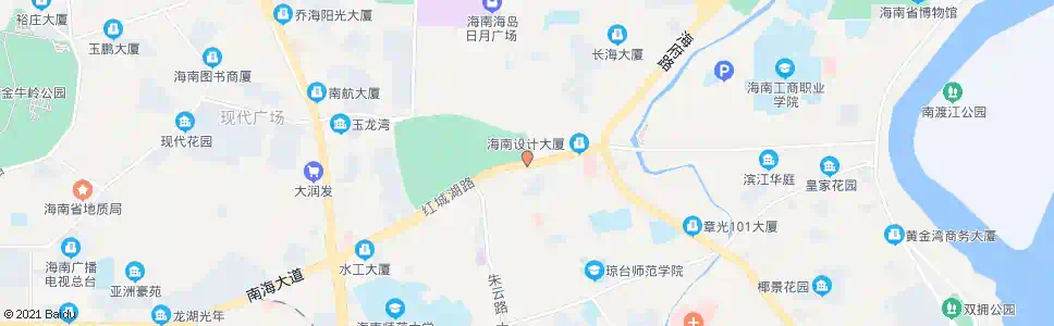 海口红城湖_公交站地图_海口公交_妙搜公交查询2025