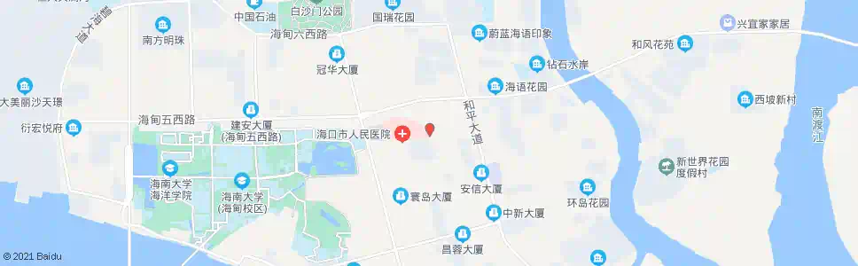 海口市医院东门_公交站地图_海口公交_妙搜公交查询2025