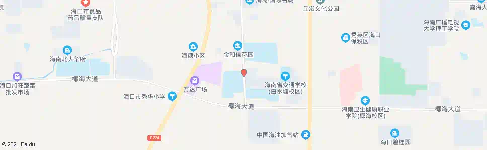 海口旅游职业学校正门_公交站地图_海口公交_妙搜公交查询2025