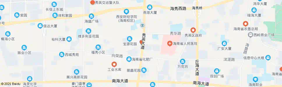 海口海玻市场_公交站地图_海口公交_妙搜公交查询2025