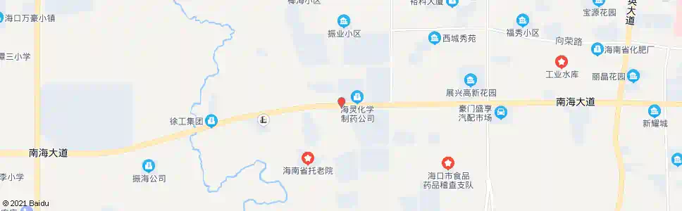 海口海灵化药_公交站地图_海口公交_妙搜公交查询2025