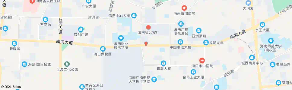 海口京江花园_公交站地图_海口公交_妙搜公交查询2025
