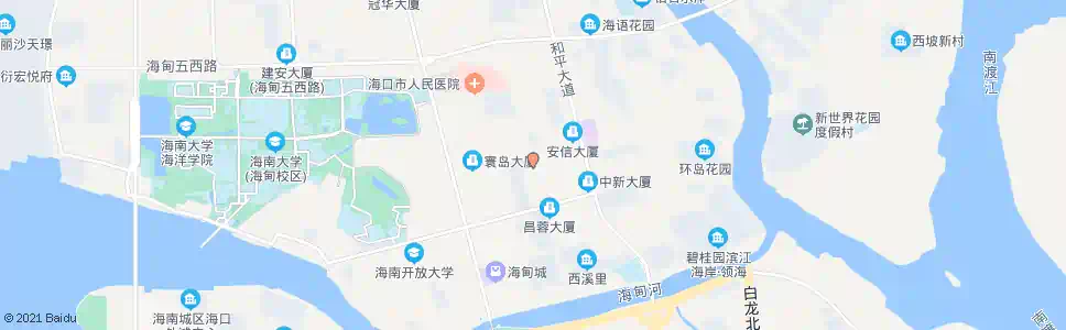 海口海达二横路_公交站地图_海口公交_妙搜公交查询2025