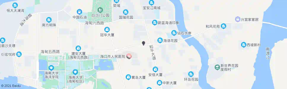 海口海甸五中路_公交站地图_海口公交_妙搜公交查询2025