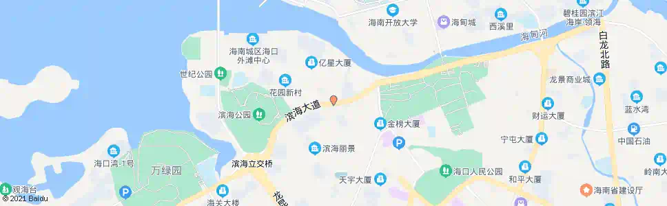 海口新港天桥_公交站地图_海口公交_妙搜公交查询2025
