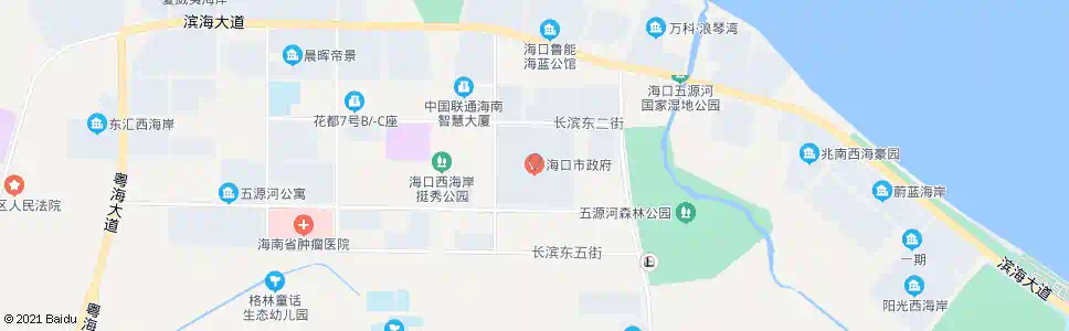 海口市政府北门_公交站地图_海口公交_妙搜公交查询2025