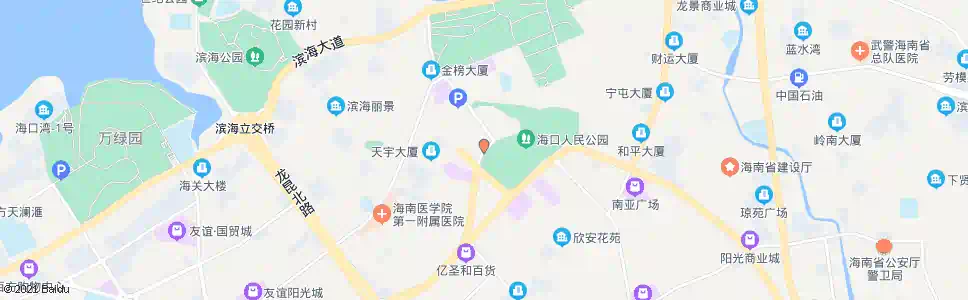 海口海口公园北门_公交站地图_海口公交_妙搜公交查询2025