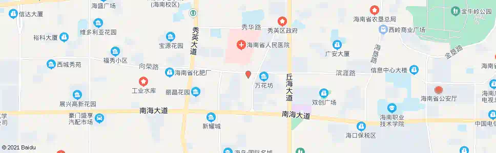 海口蓝海佳园(美俗路)_公交站地图_海口公交_妙搜公交查询2025