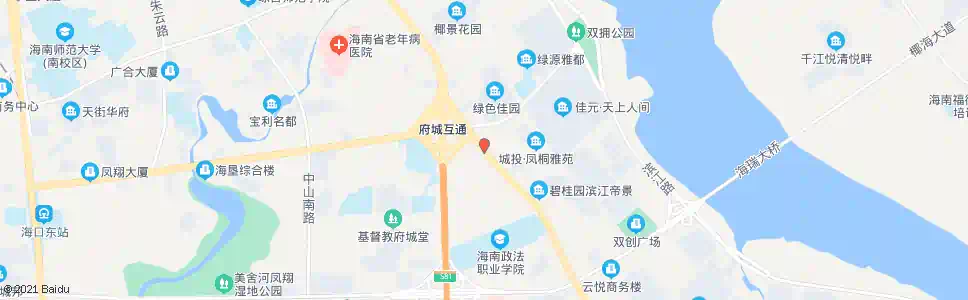 海口那梅立交桥_公交站地图_海口公交_妙搜公交查询2025