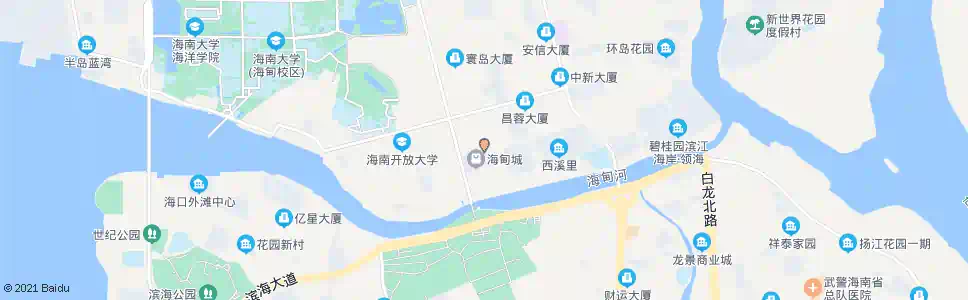 海口海甸城_公交站地图_海口公交_妙搜公交查询2025