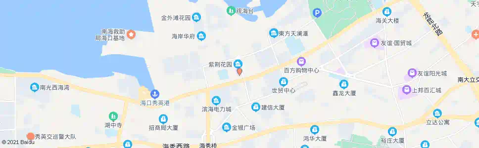 海口紫荆百货_公交站地图_海口公交_妙搜公交查询2025