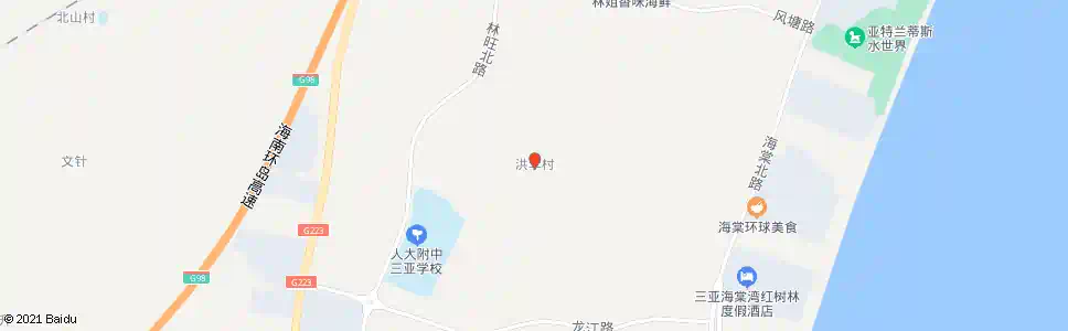 三亚洪李村_公交站地图_三亚公交_妙搜公交查询2025