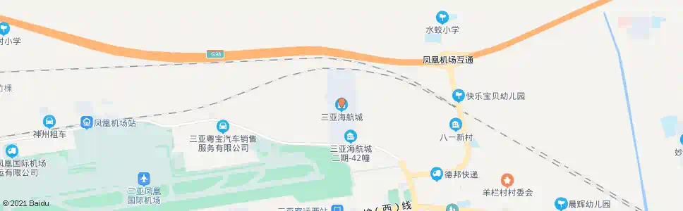 三亚海航城_公交站地图_三亚公交_妙搜公交查询2025