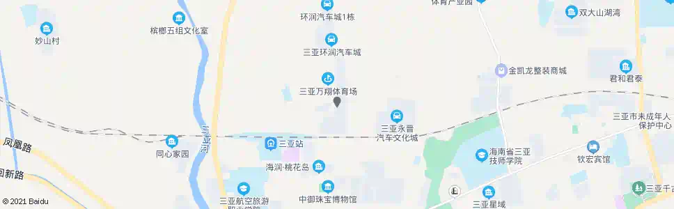 三亚火车头家具城_公交站地图_三亚公交_妙搜公交查询2025