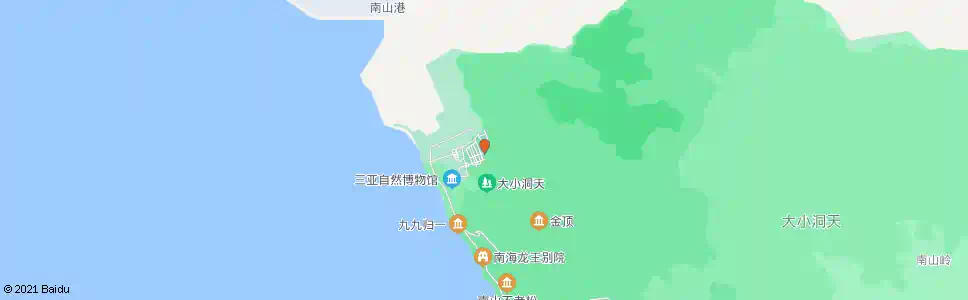 三亚大小洞天_公交站地图_三亚公交_妙搜公交查询2025