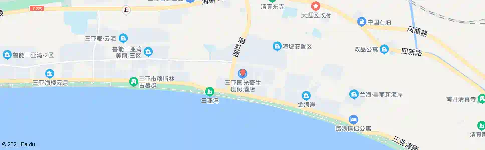 三亚国光豪生酒店_公交站地图_三亚公交_妙搜公交查询2025