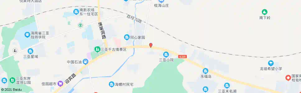 三亚商学院路口(北行)_公交站地图_三亚公交_妙搜公交查询2025
