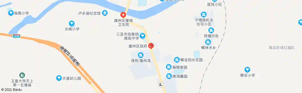 三亚崖州区政府_公交站地图_三亚公交_妙搜公交查询2025