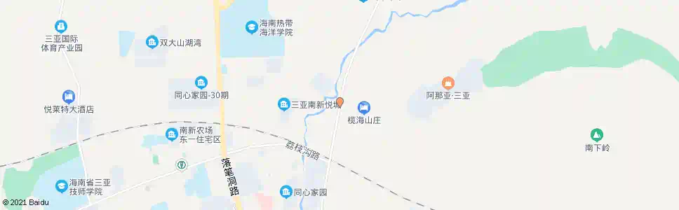 三亚揽海山庄(北行)_公交站地图_三亚公交_妙搜公交查询2025