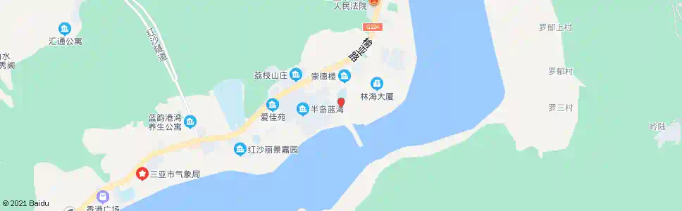 三亚红沙码头_公交站地图_三亚公交_妙搜公交查询2025
