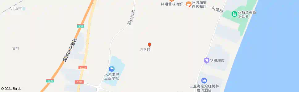 三亚洪李村委会_公交站地图_三亚公交_妙搜公交查询2025