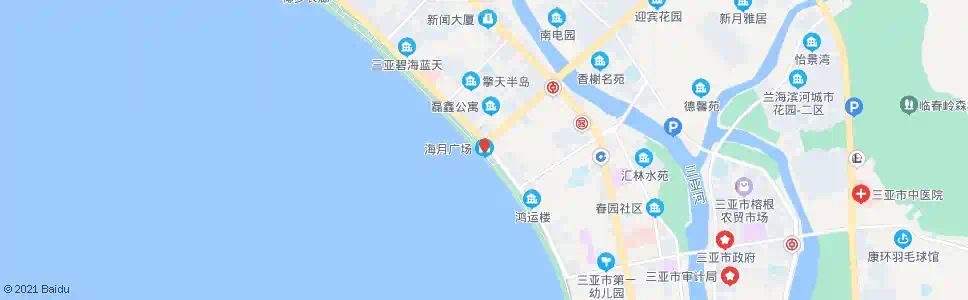 三亚海月广场_公交站地图_三亚公交_妙搜公交查询2025