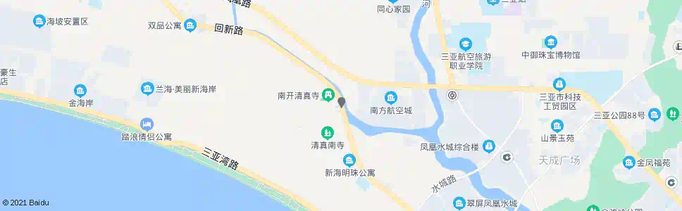 三亚南开寺_公交站地图_三亚公交_妙搜公交查询2025