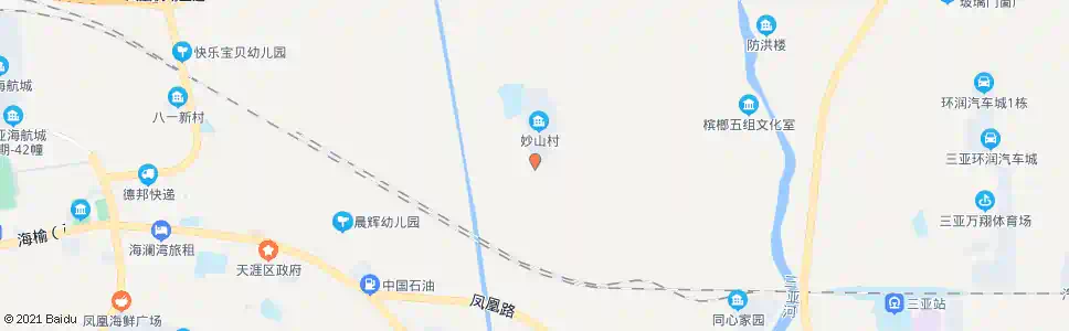 三亚妙龄村口_公交站地图_三亚公交_妙搜公交查询2025