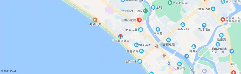 三亚碧海蓝天小区_公交站地图_三亚公交_妙搜公交查询2025
