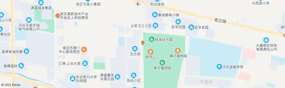 保定植物园北门_公交站地图_保定公交_妙搜公交查询2025