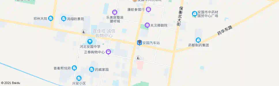 保定安国西关路口北_公交站地图_保定公交_妙搜公交查询2025