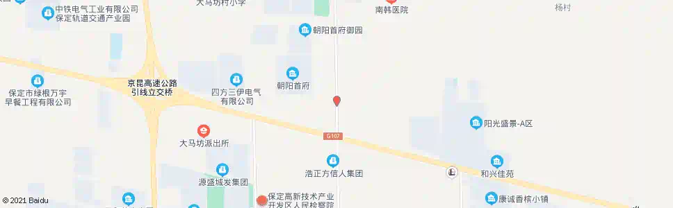 保定朝阳大街北三环路口_公交站地图_保定公交_妙搜公交查询2025