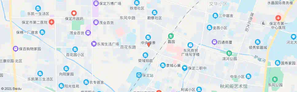 保定百花影院(北)_公交站地图_保定公交_妙搜公交查询2025