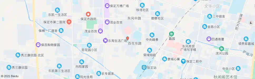 保定铁路医院(百花中学)_公交站地图_保定公交_妙搜公交查询2025