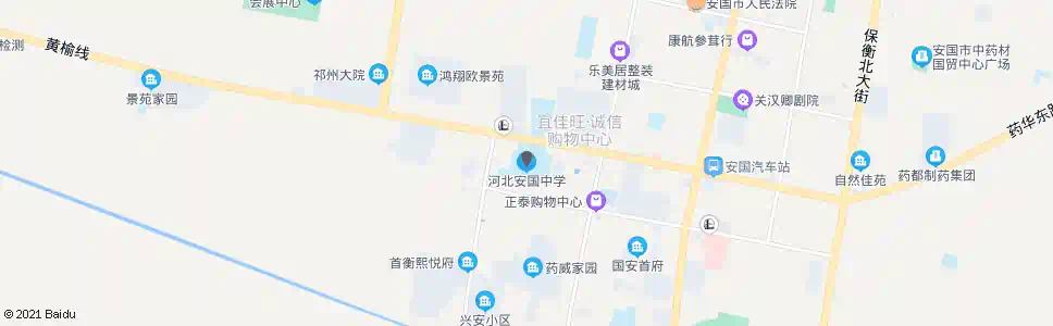 保定安国中学_公交站地图_保定公交_妙搜公交查询2025
