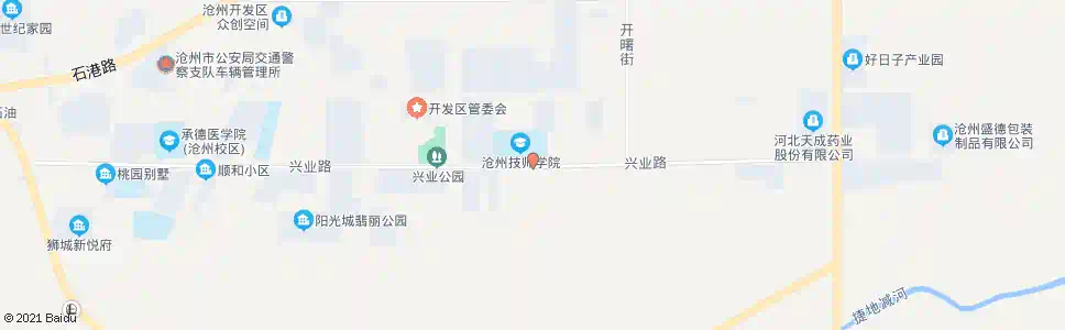 沧州开发区技师学院_公交站地图_沧州公交_妙搜公交查询2025