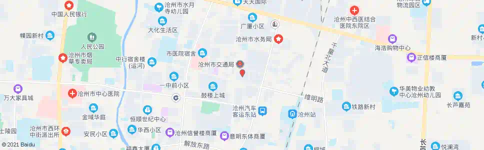 沧州交通宿舍_公交站地图_沧州公交_妙搜公交查询2025