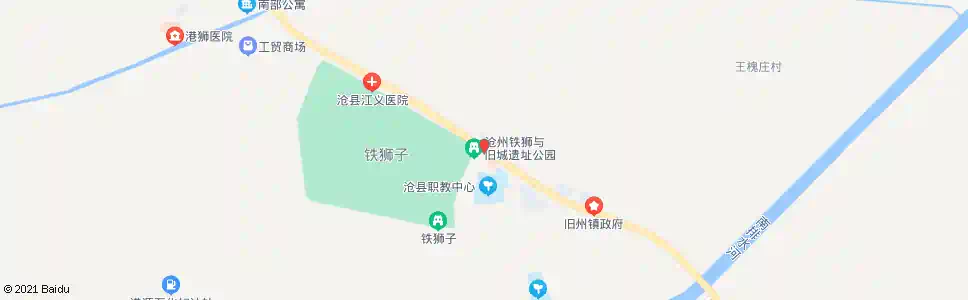 沧州铁狮子景区_公交站地图_沧州公交_妙搜公交查询2025