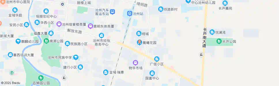 沧州晨曦花园_公交站地图_沧州公交_妙搜公交查询2025