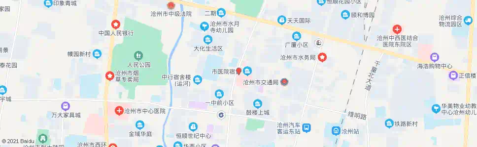 沧州新医院北门_公交站地图_沧州公交_妙搜公交查询2025