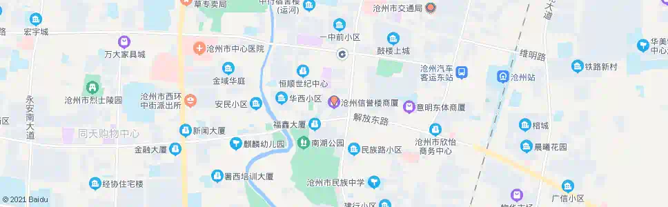 沧州信誉楼商厦_公交站地图_沧州公交_妙搜公交查询2025
