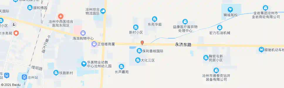 沧州大化三区_公交站地图_沧州公交_妙搜公交查询2025