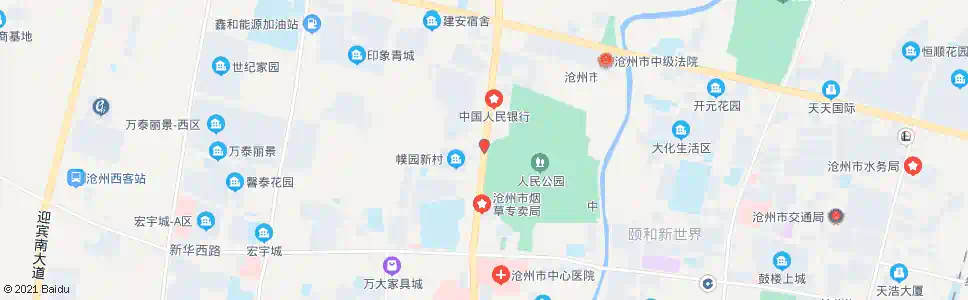 沧州公园西门_公交站地图_沧州公交_妙搜公交查询2025