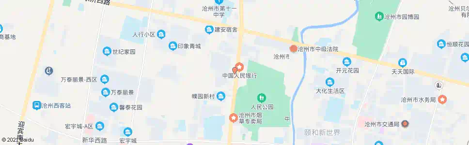 沧州河西支行_公交站地图_沧州公交_妙搜公交查询2025