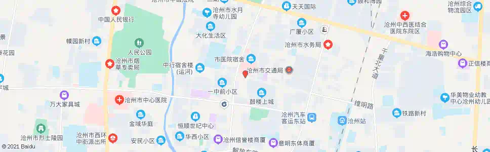 沧州市医院南门_公交站地图_沧州公交_妙搜公交查询2025