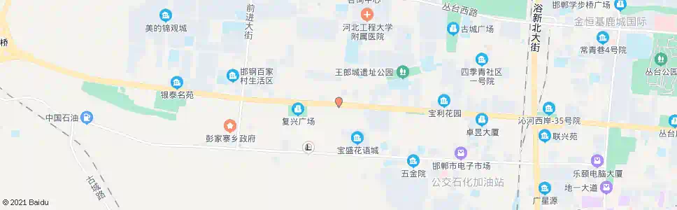 邯郸学军街人民路口_公交站地图_邯郸公交_妙搜公交查询2025